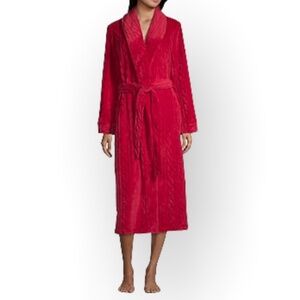 Liz Claiborne Sleepwear Lush Warm Fuzzy Soft Belted Maxi Robe